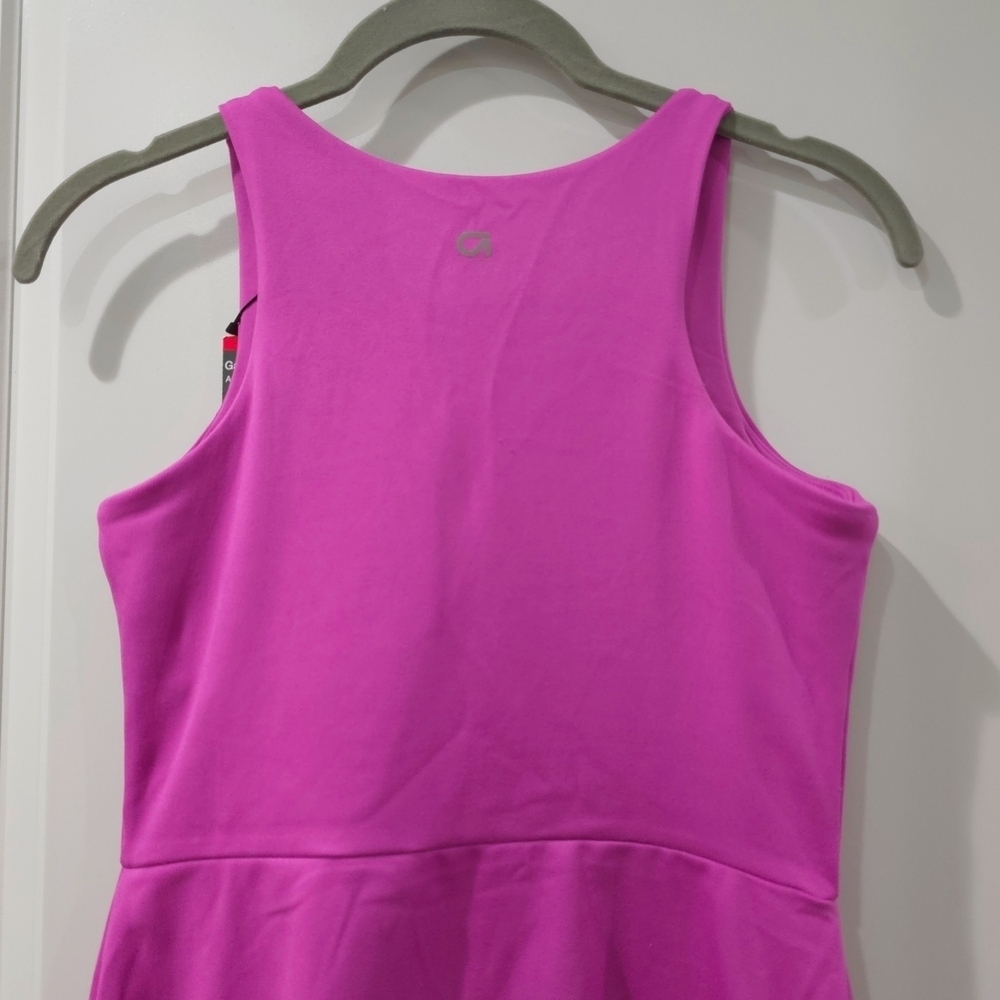 GAP FIT Hot Pink Active Tank Dress, Lined With Biker Shorts & Interior Shelf Bra - Picture 10 of 14